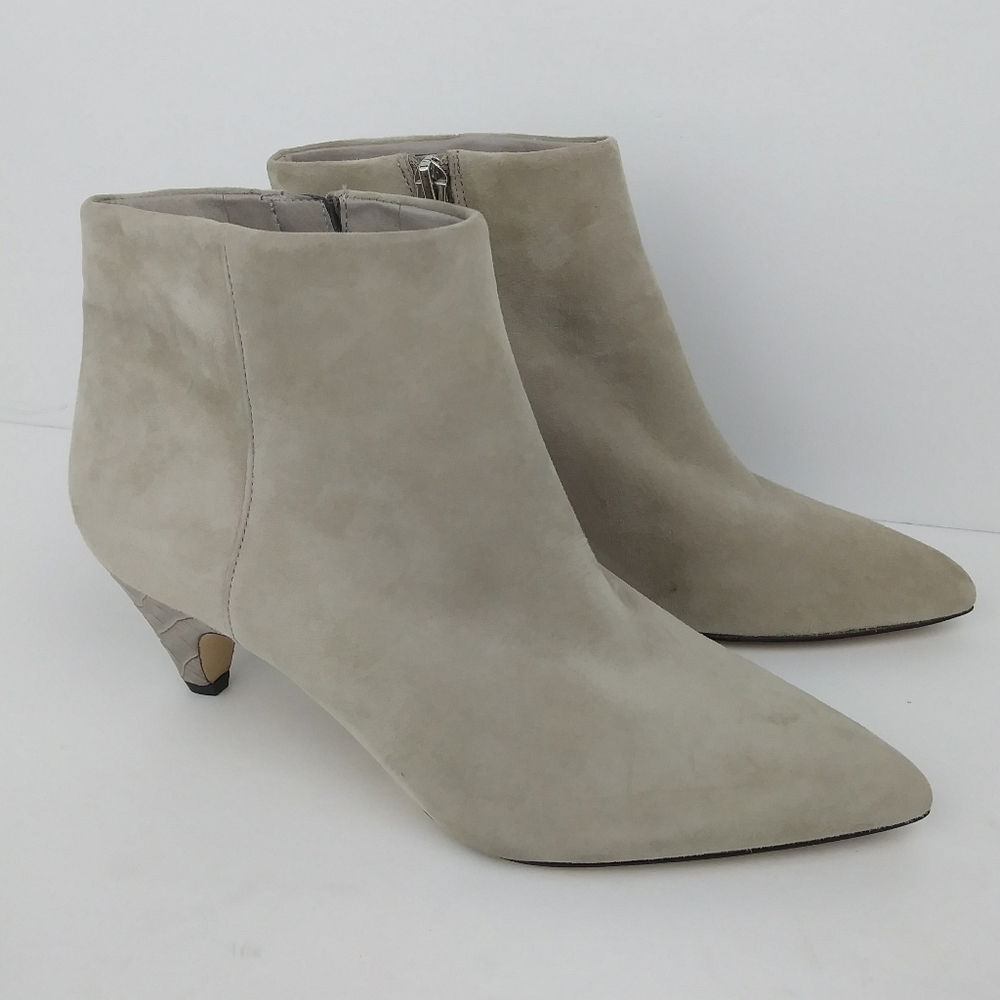Sam Edelman Lucy Snake Print Suede Boots Size 7 37
